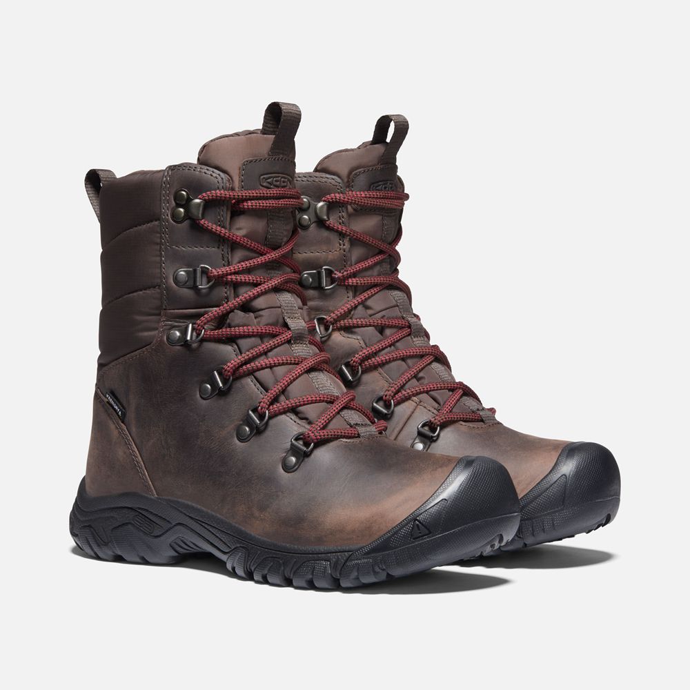 Bottes de Randonnée Keen Femme Marron | Greta Waterproof | DAUVF-1523